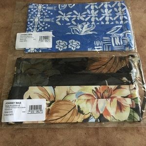 JOHNNY WAS NWT AUTHENTIC TWO COTTON SATEEN 😷GORGEOUS STYLISH FACE MASK.